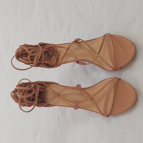 ALLEGRA K strappy straps lace-up stiletto heeled sandals NWOT - Picture 10 of 11